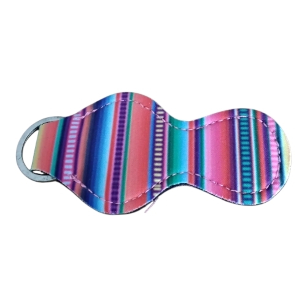 Vibrant Striped Key & Card Holder